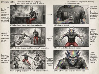 Storyboard Sequence in Pencil: Cinematic Panels Unfold