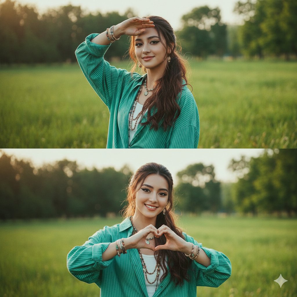Dreamy East Asian Beauty in Golden Hour Glow