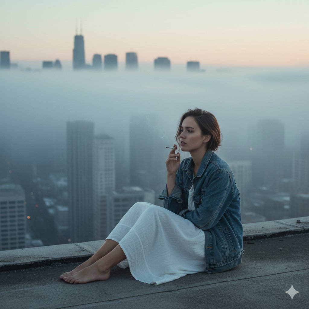 Morning Serenity: A Rooftop Dreamscape