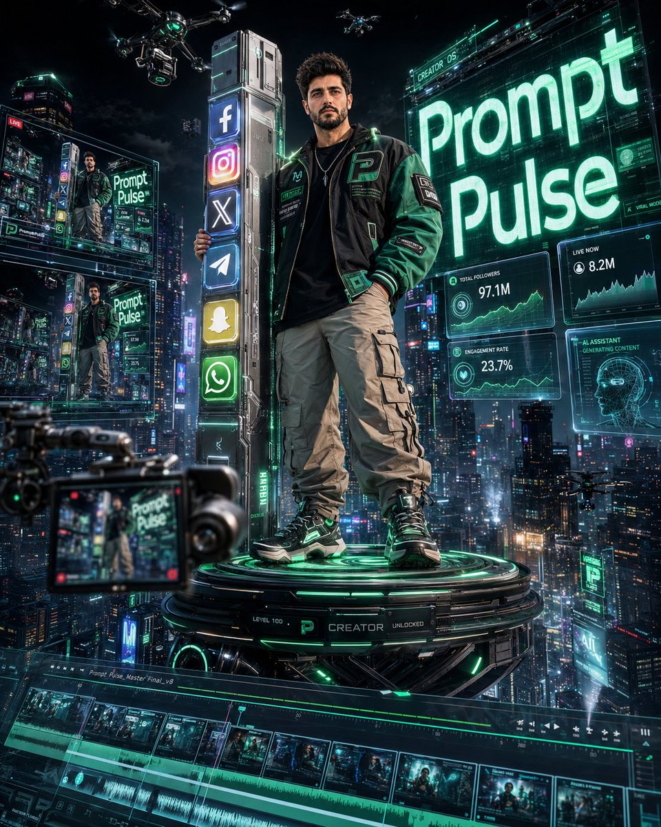 Master of Influence in a Neon Dreamscape