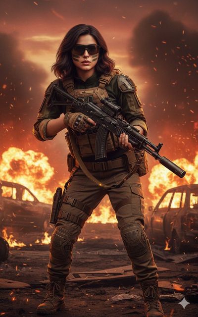Fierce Warrior in Flames: The Battle Girl of PUBG