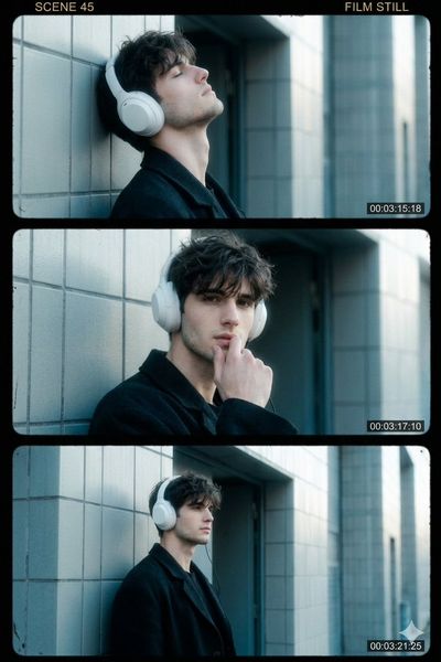 Urban Solitude: Cinematic Portrait of Quiet Reflection