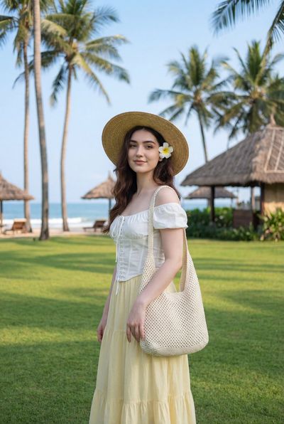 Tropical Serenity: A Portrait in Pastel Hues