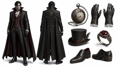 Sophisticated Vampire Outfit Design
