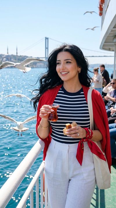 Spring Serenity on the Bosphorus Ferry