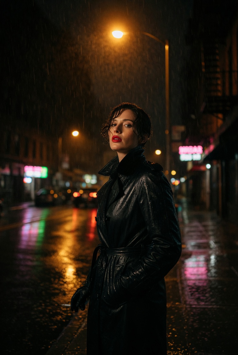 Noir Elegance: A City in Shadows