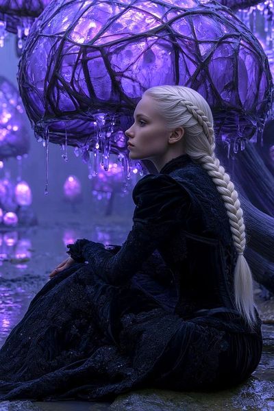 Ethereal Elegance in a Fungal Wonderland
