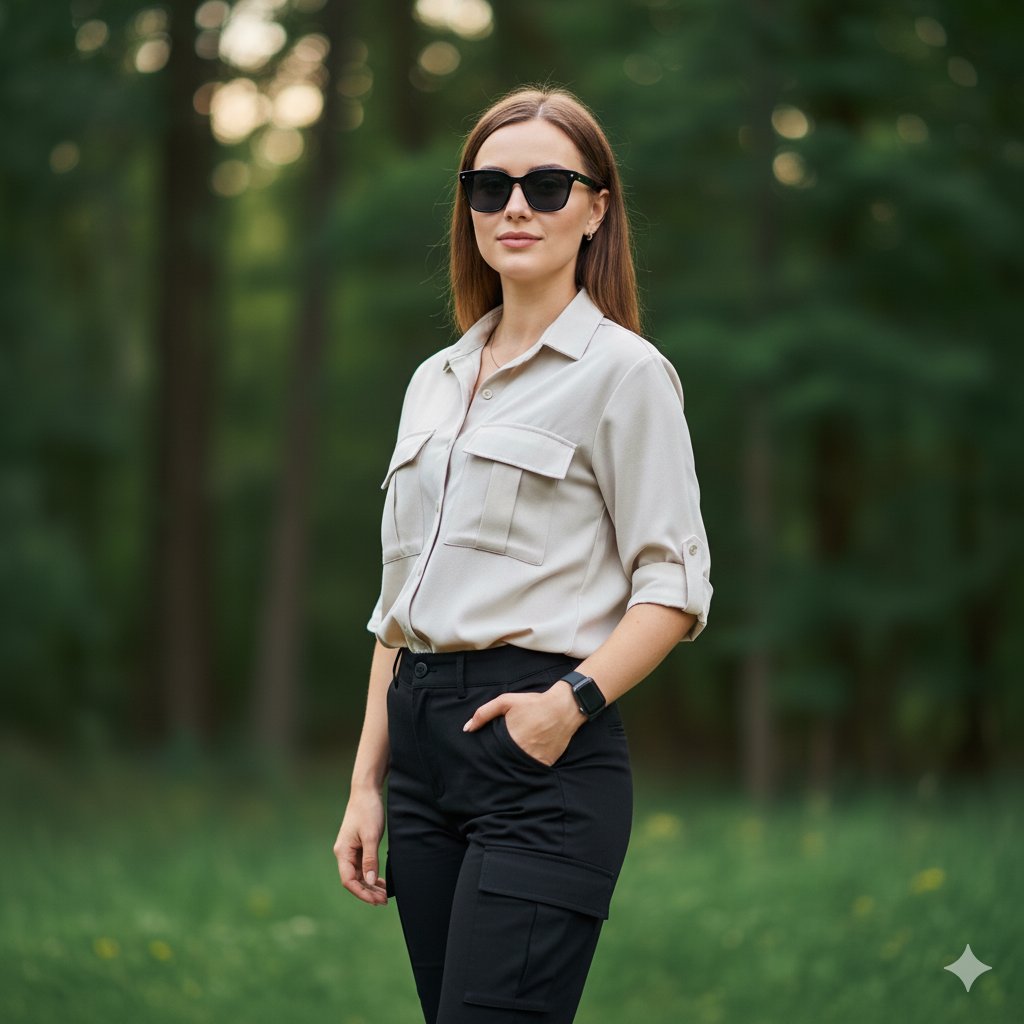 Bold Style Meets Nature: The Confident Stroll