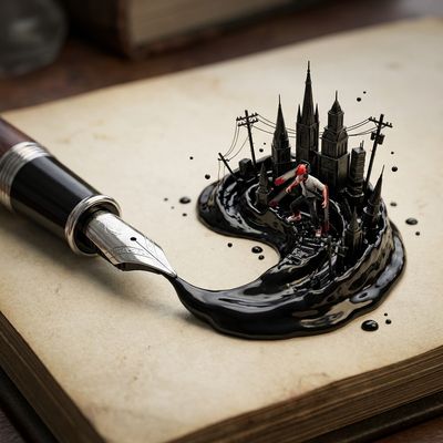 Ink Meets Imagination in Macro Detail