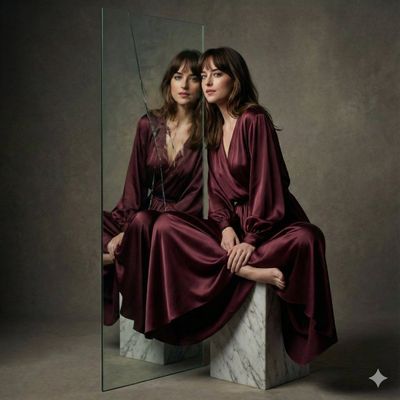 Elegance in Reflection: A Cinematic Portrait