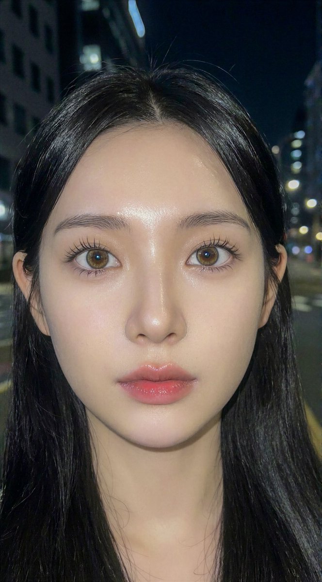 Ethereal Glow: Nighttime Portrait of a Digital Muse