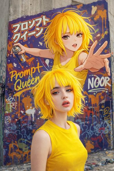 Neon Rebel in Graffiti Alley