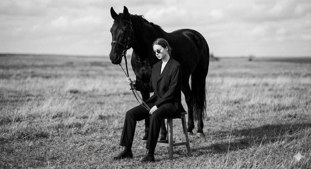 Elegance Meets Nature: A Monochrome Fashion Statement