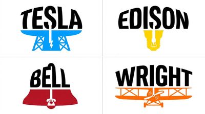 Four AI Models Race to Render Inventor Logos in 2x2 Grid