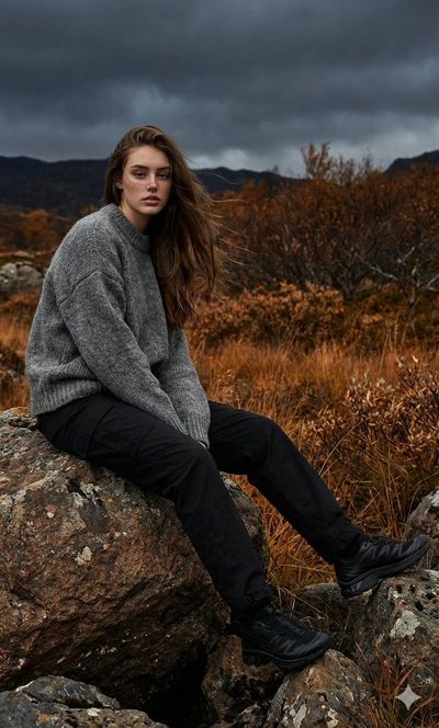 Elegant Resilience: A Cinematic Autumn Scene