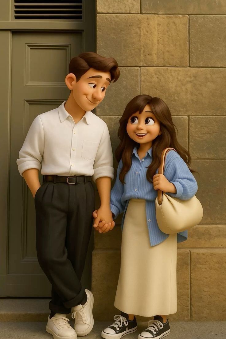 Whimsical Love in 3D: A Pixar-Inspired Moment