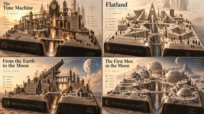 Book Pages Unfold Into a Miniature City of Typographic Wonders