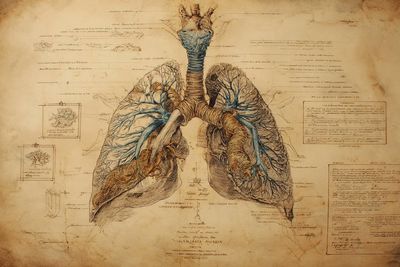 19th-Century Style Anatomical Chart with Latin Labels