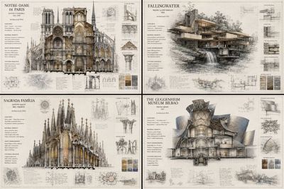 Piranesi-style cross-section reveals hidden structural DNA of Gothic cathedral
