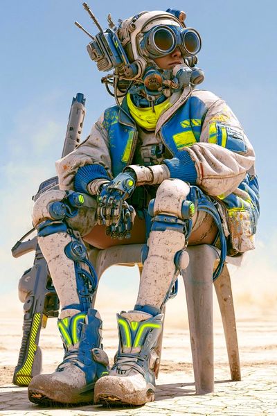 Desert Cyberpunk Scavenger in Photorealistic Detail
