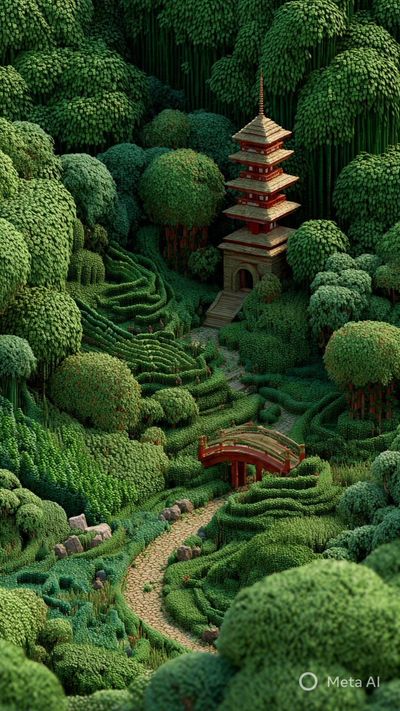 Lush Oasis: A 16K Garden Wonderland