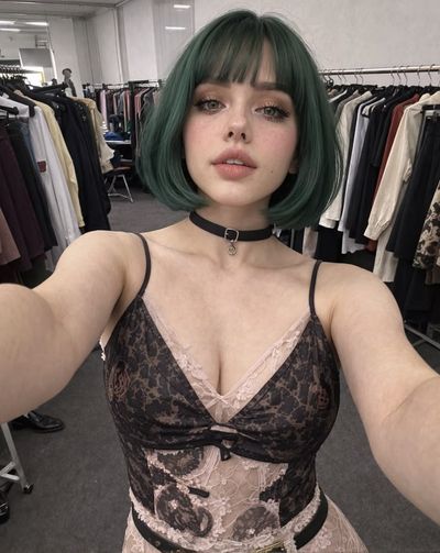 Chic Selfie in Fashionable Boutique