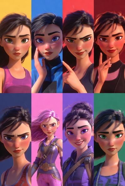 Dynamic Heroine in Vivid 3D Animation