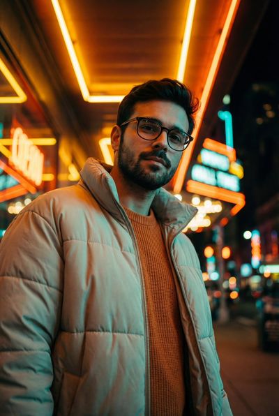 Neon Nights: A Cinematic Urban Fashion Portrait