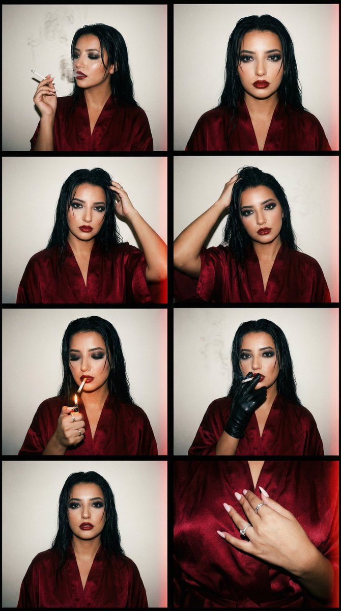 Smoky Red Halation: A Gritty 35mm Editorial Collage