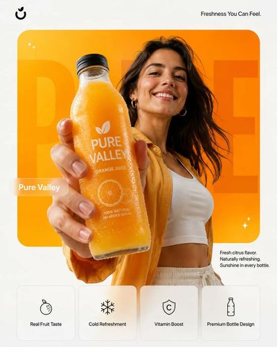 A confident model presents the premium product with sharp focus