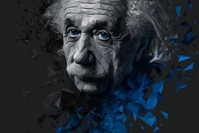 Shattered Realities: A Low Poly Fractured Portrait
