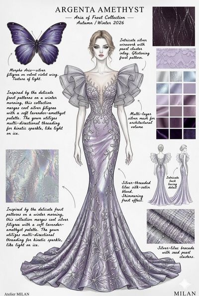 Frosted Elegance: High Fashion Couture Inspired by Butterflies