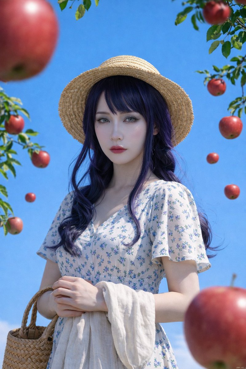 Pastoral Charm with Levitating Apples