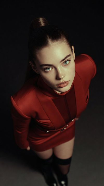 Crimson Elegance in Cinematic Light