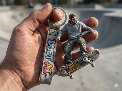 A Giant Hand, A Tiny Skater, and the City’s Vibrant Graffiti Vibe