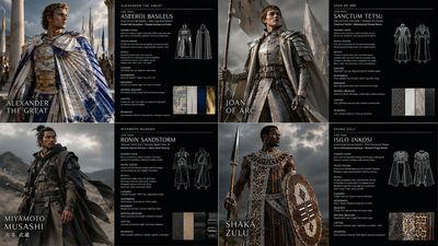 Four legendary warriors showcase avant-garde samurai fashion fusion