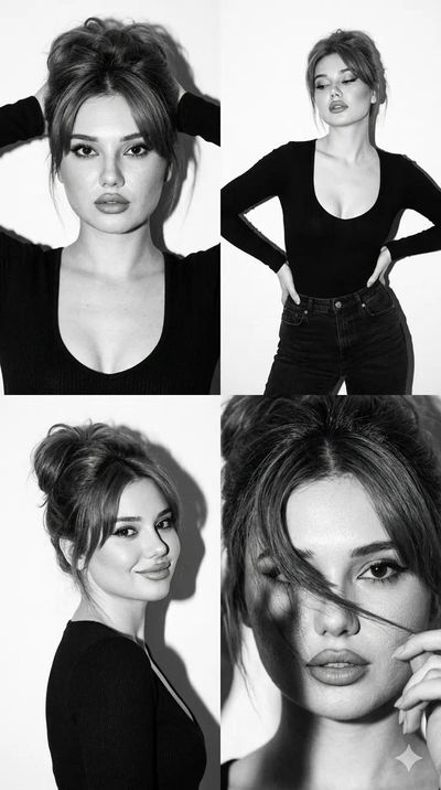 90s Noir Fashion Collage in Sharp Black & White
