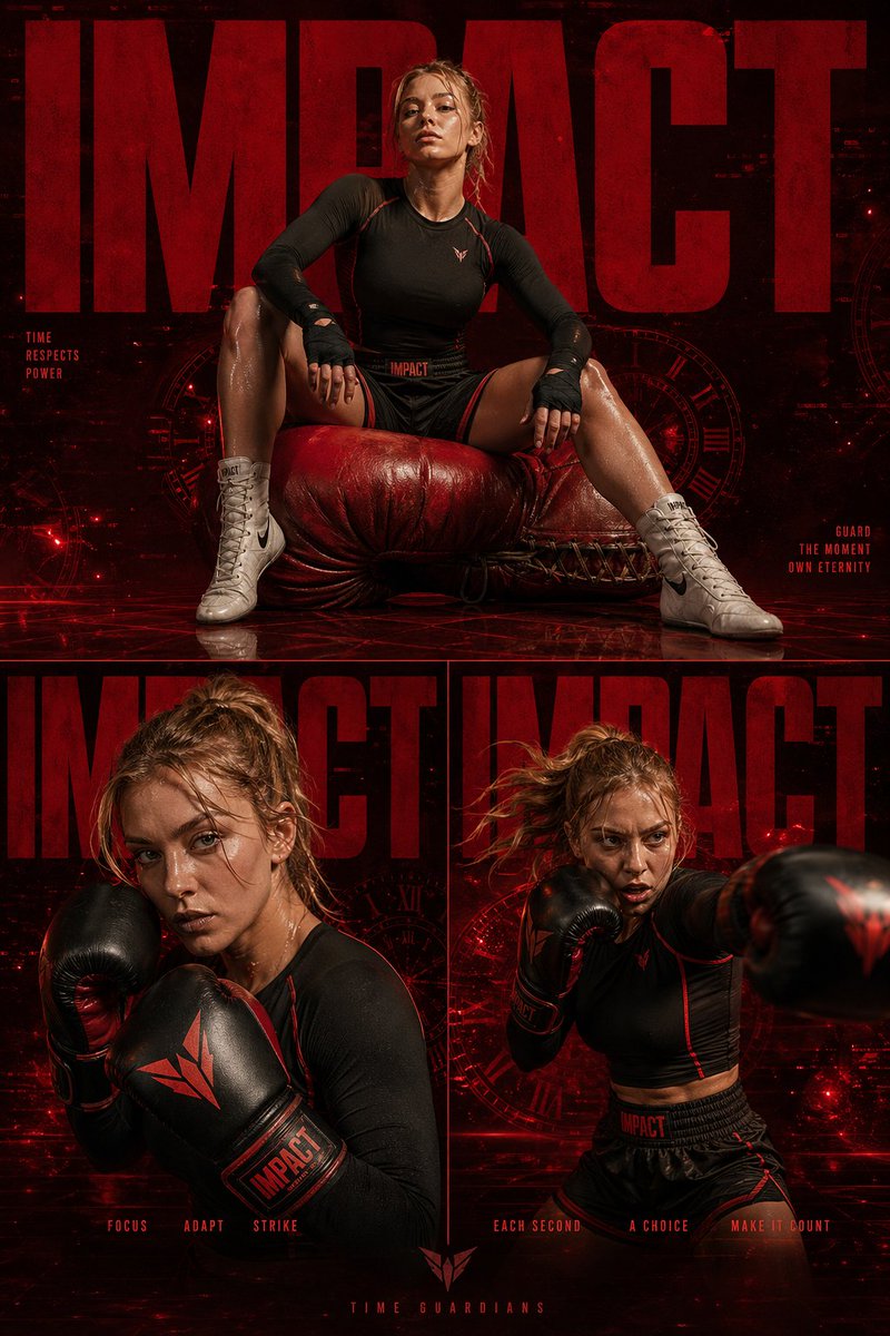Triumph in Motion: Sydney Sweeney Boxing Triptych
