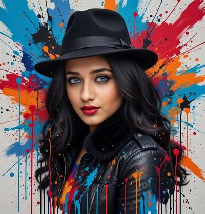 Bold Elegance: A Vibrant Portrait of Confidence