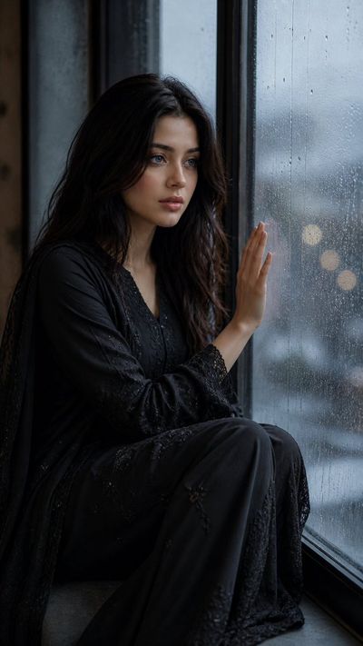 Rain-Kissed Reflection Through Quiet Eyes