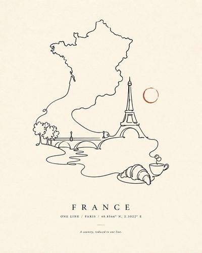Elegant continuous line drawing of Italy's boot silhouette and olive sprig