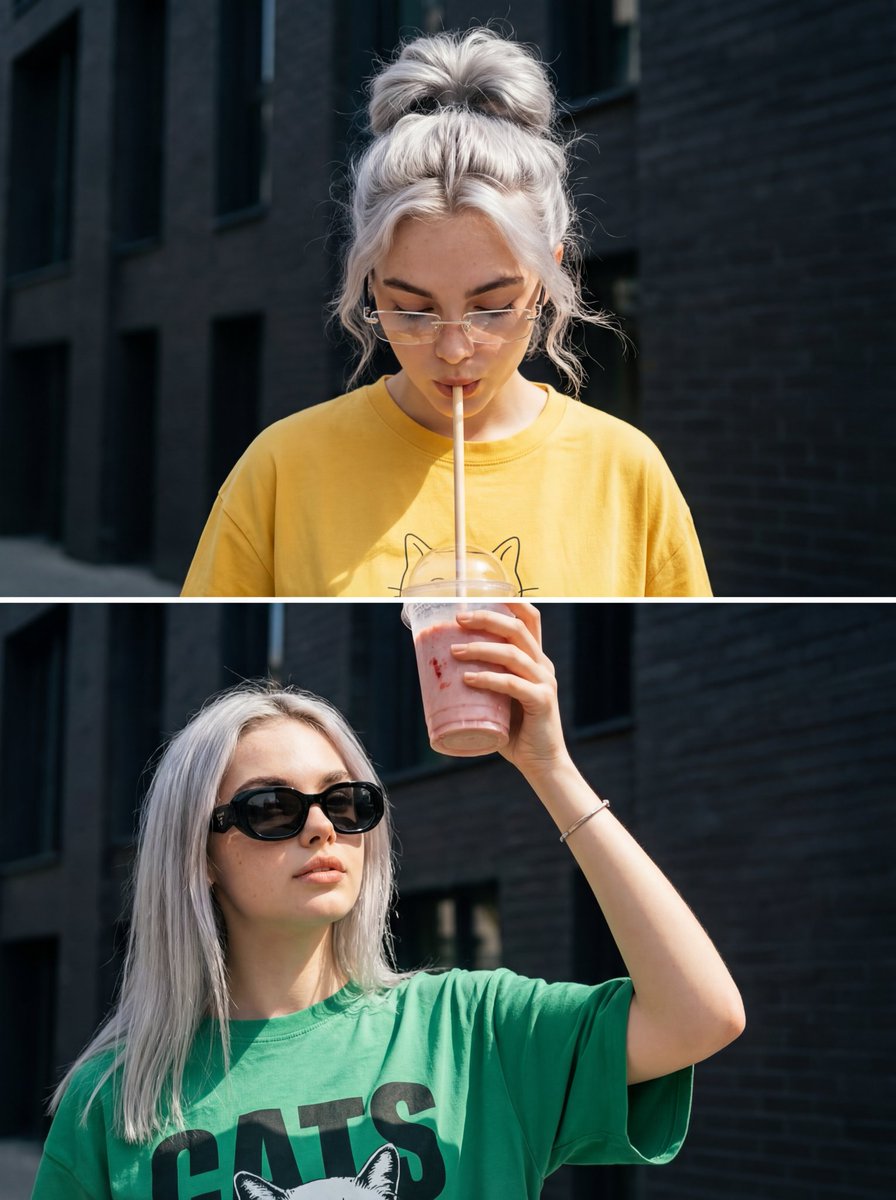 Dual Reflections: A Playful Interaction of Two Girls