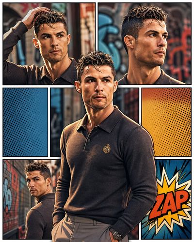 Confident Urban Hero in 3D Comic Panels
