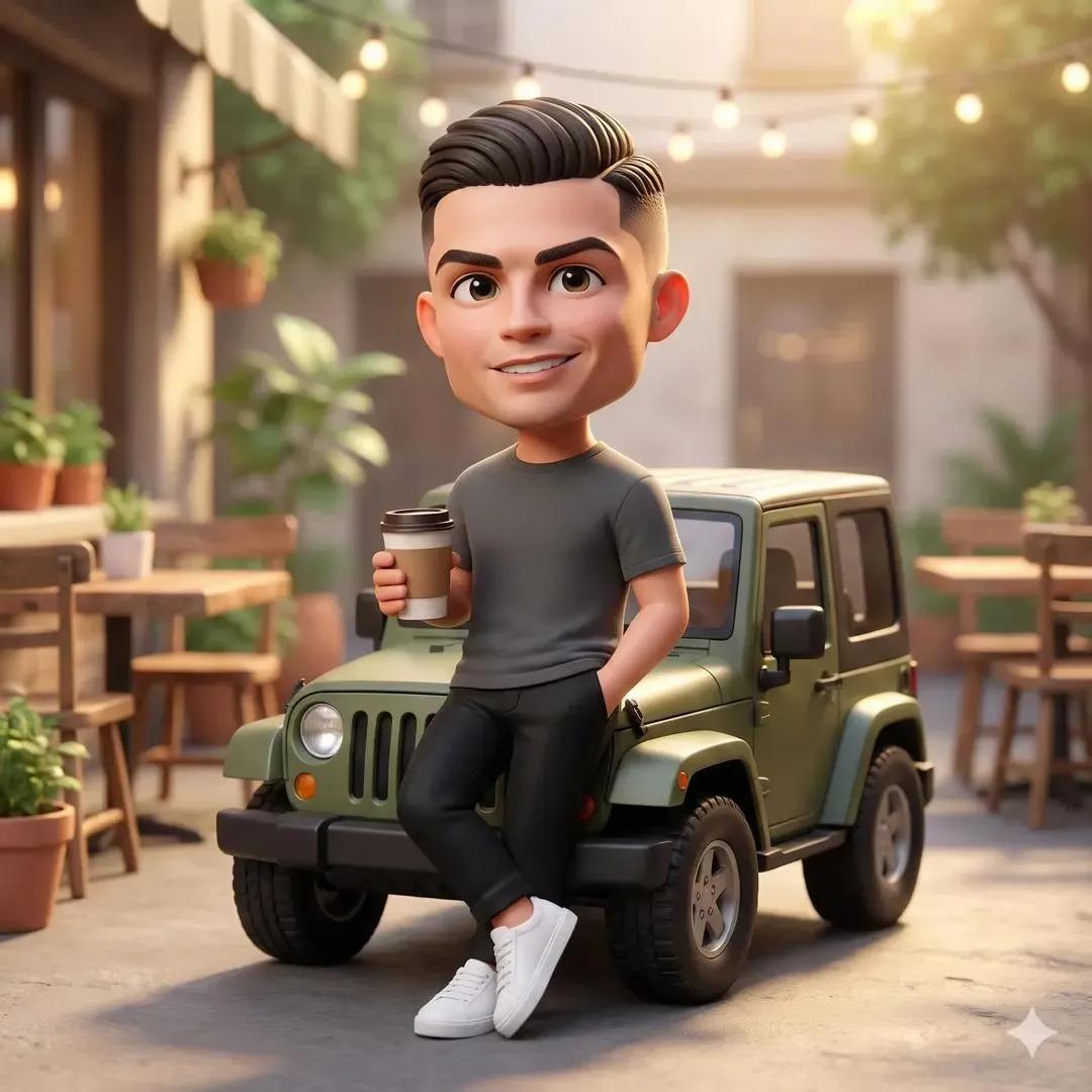 Charming Chibi in a Cozy Café Scene