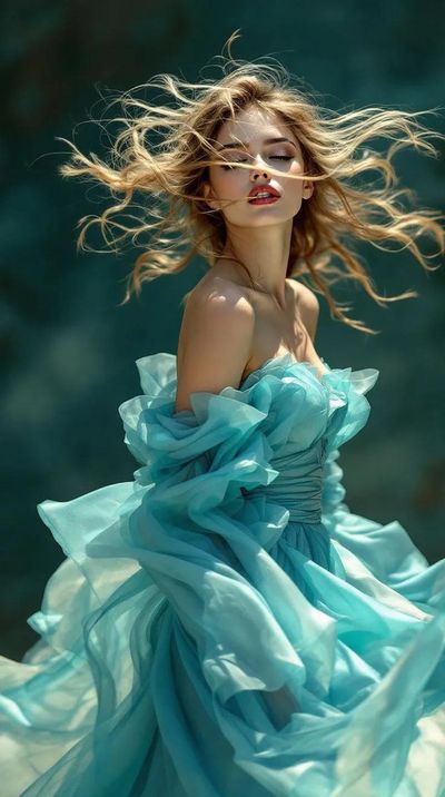 Whispers of Wind: A Teal Dream Unveiled