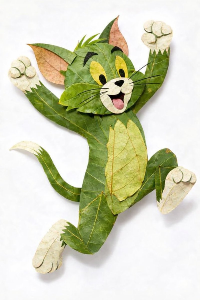 Botanical Animation: Characters Crafted from Leaves
