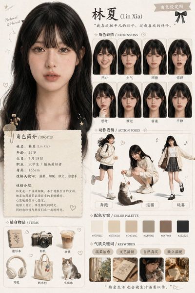 Comprehensive Character Asset Poster