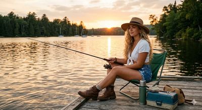 Serenity on the Pier: A Sunset Fishing Escape