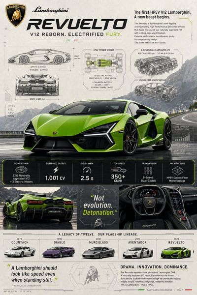 Lamborghini Revuelto: Hybrid V12 Supercar Unleashed
