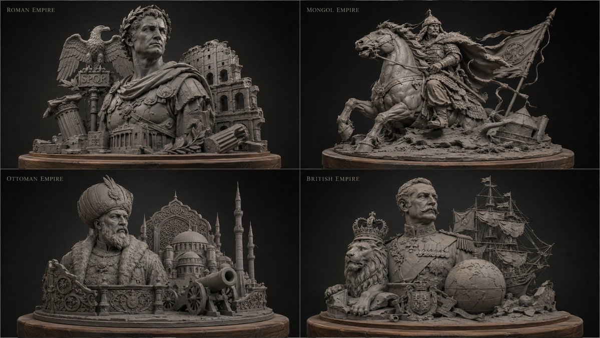 Roman Colosseum clay maquette sits on a wooden turntable with tool marks